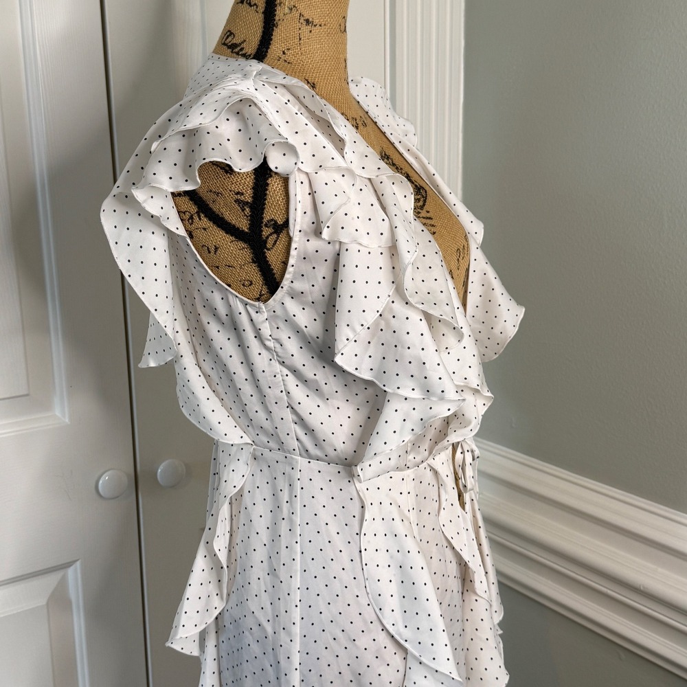 Vintage Victorias Secret Polka Dot Ruffle Robe and Slip Dress‎ Set  XS EUC - Picture 7 of 11